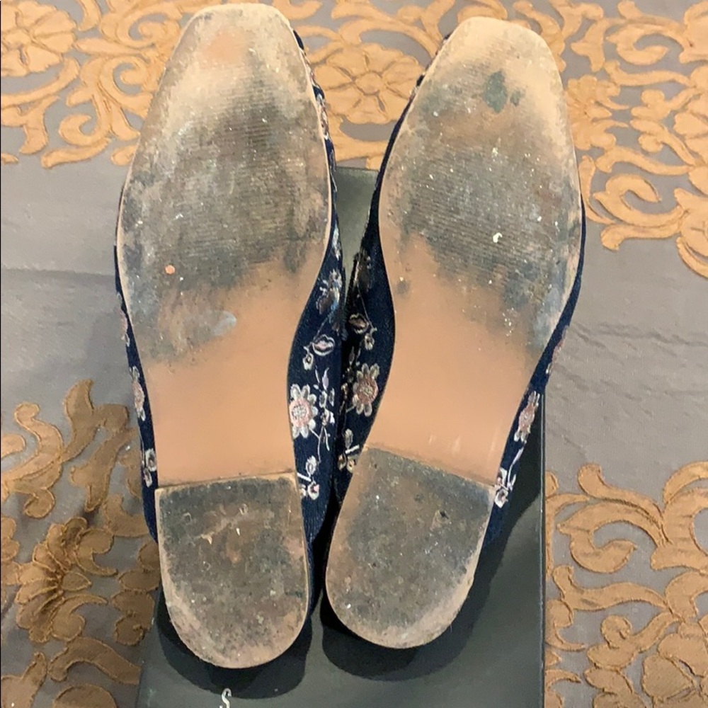 Denim embroidered slides W-10 Steve Madden Auth. - Picture 8 of 8